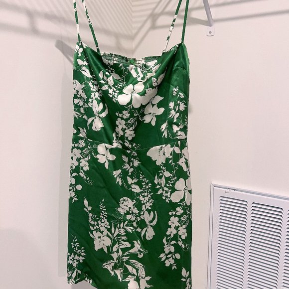 Reformation Green Floral Mini Dress - Picture 6 of 10